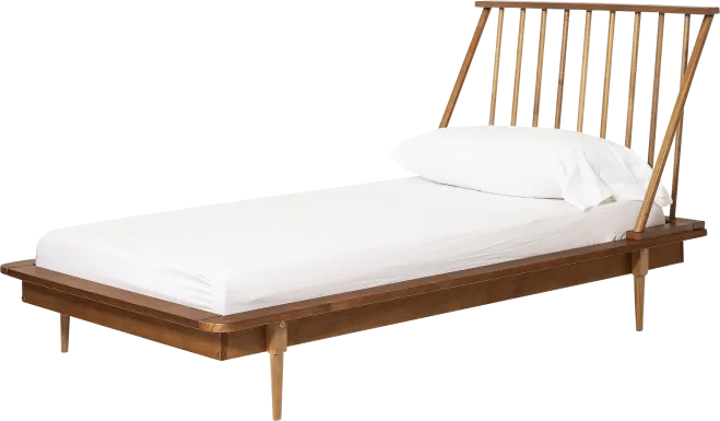 Burnsley Brown Twin Bed