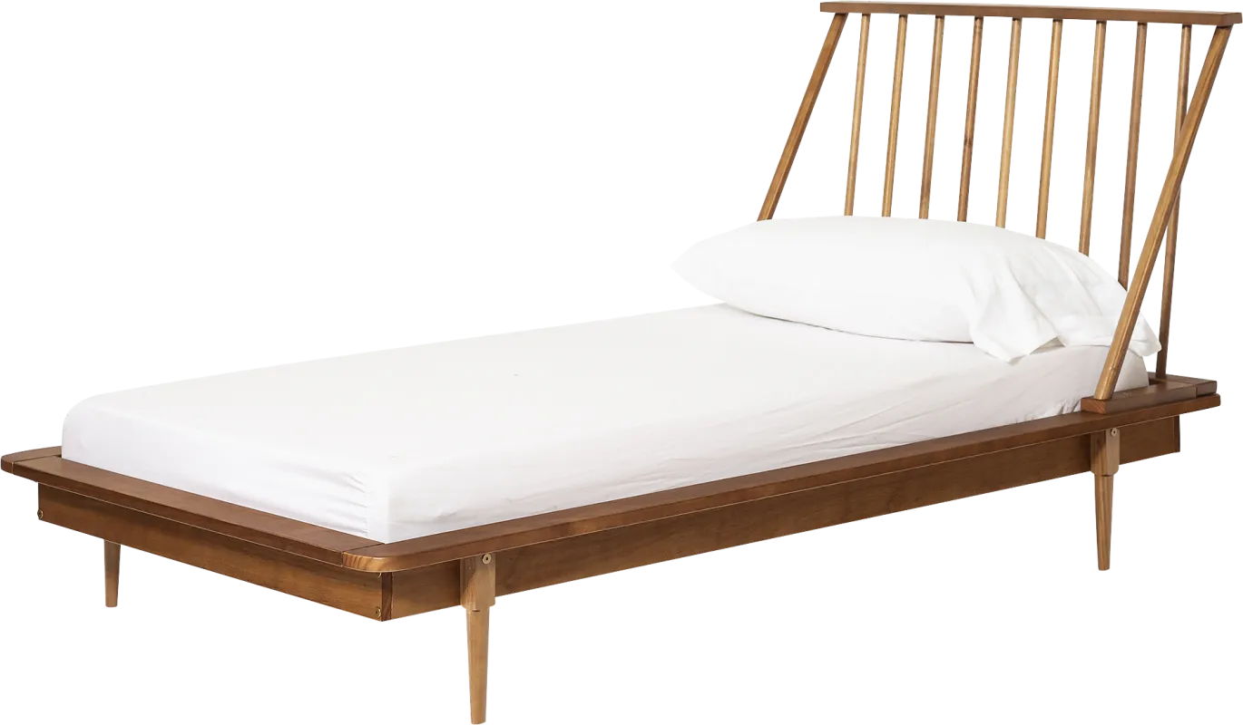 Burnsley Brown Twin Bed