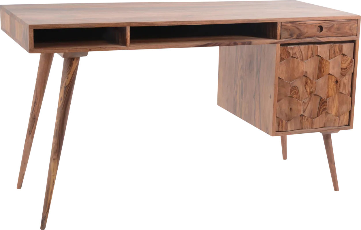 Bloomberry Brown Desk