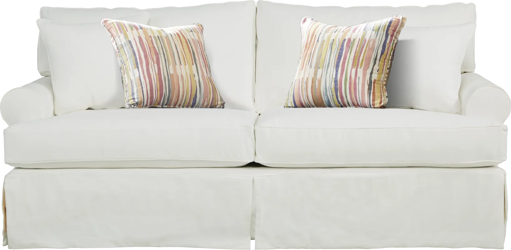 Beachside Walk White Denim Slipcover Gel Foam Sleeper