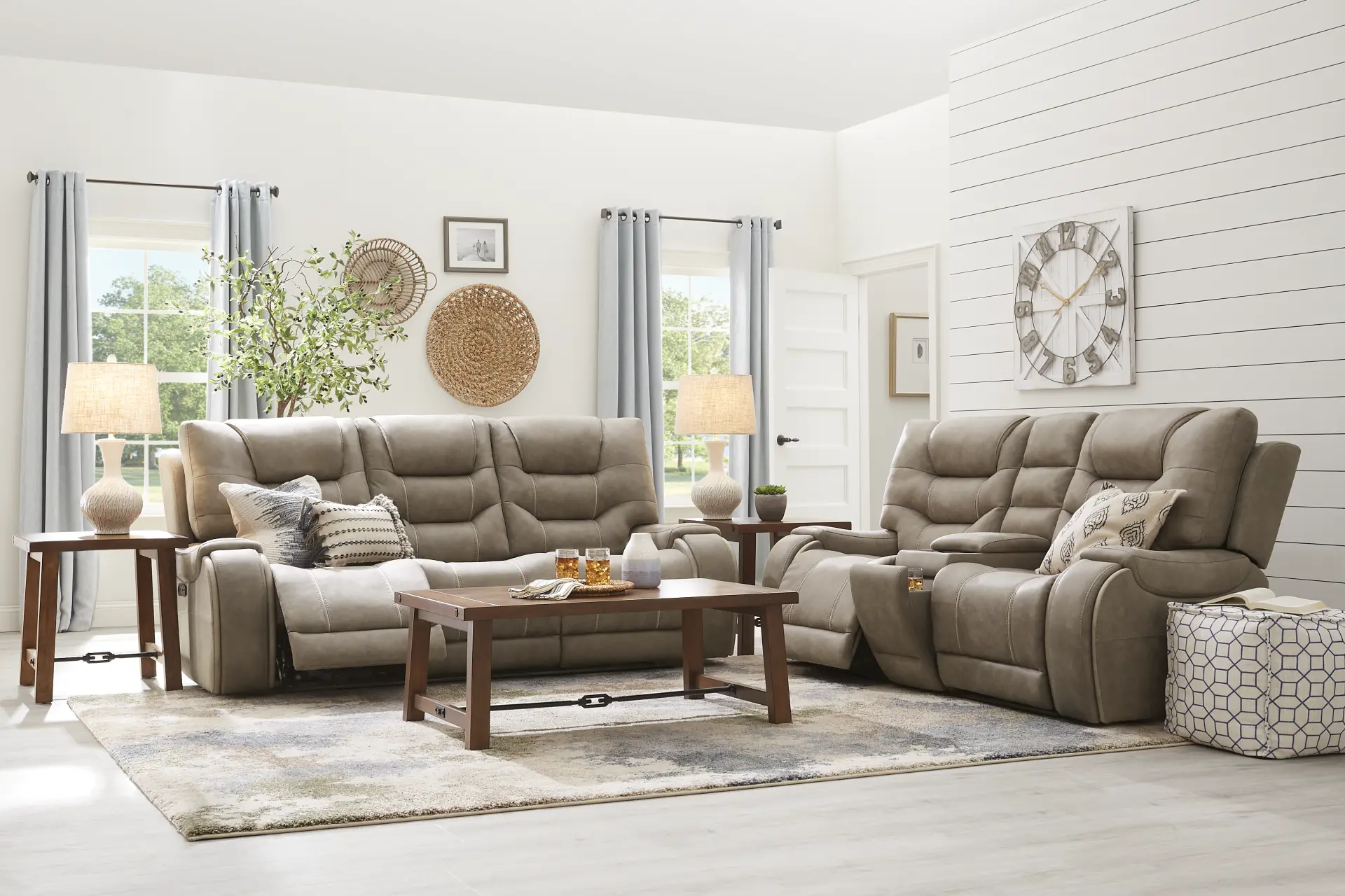 Laredo Springs Gray 7 Pc Dual Power Reclining Living Room