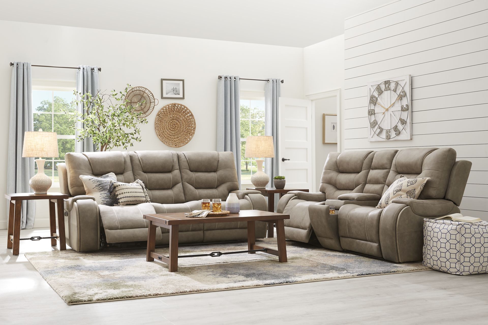 Laredo Springs Gray 7 Pc Dual Power Reclining Living Room - Image 1