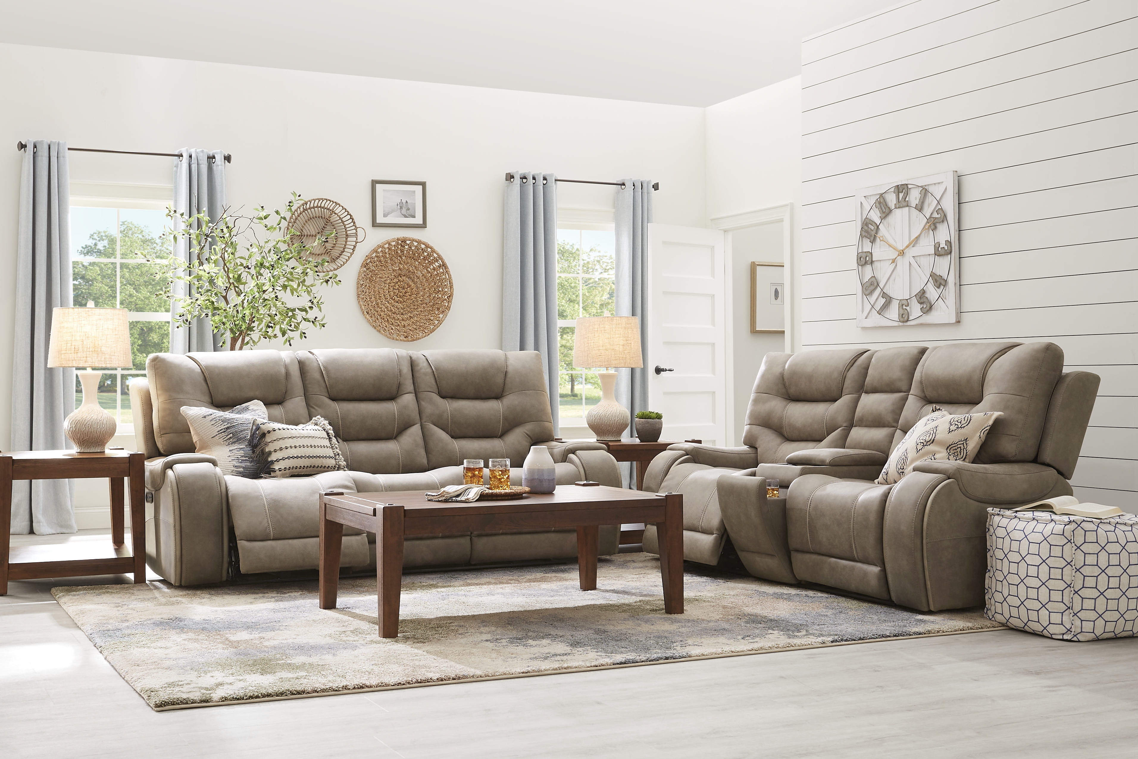 Laredo Springs Gray Dual Power Reclining Console Loveseat - Thumbnail - Image 2