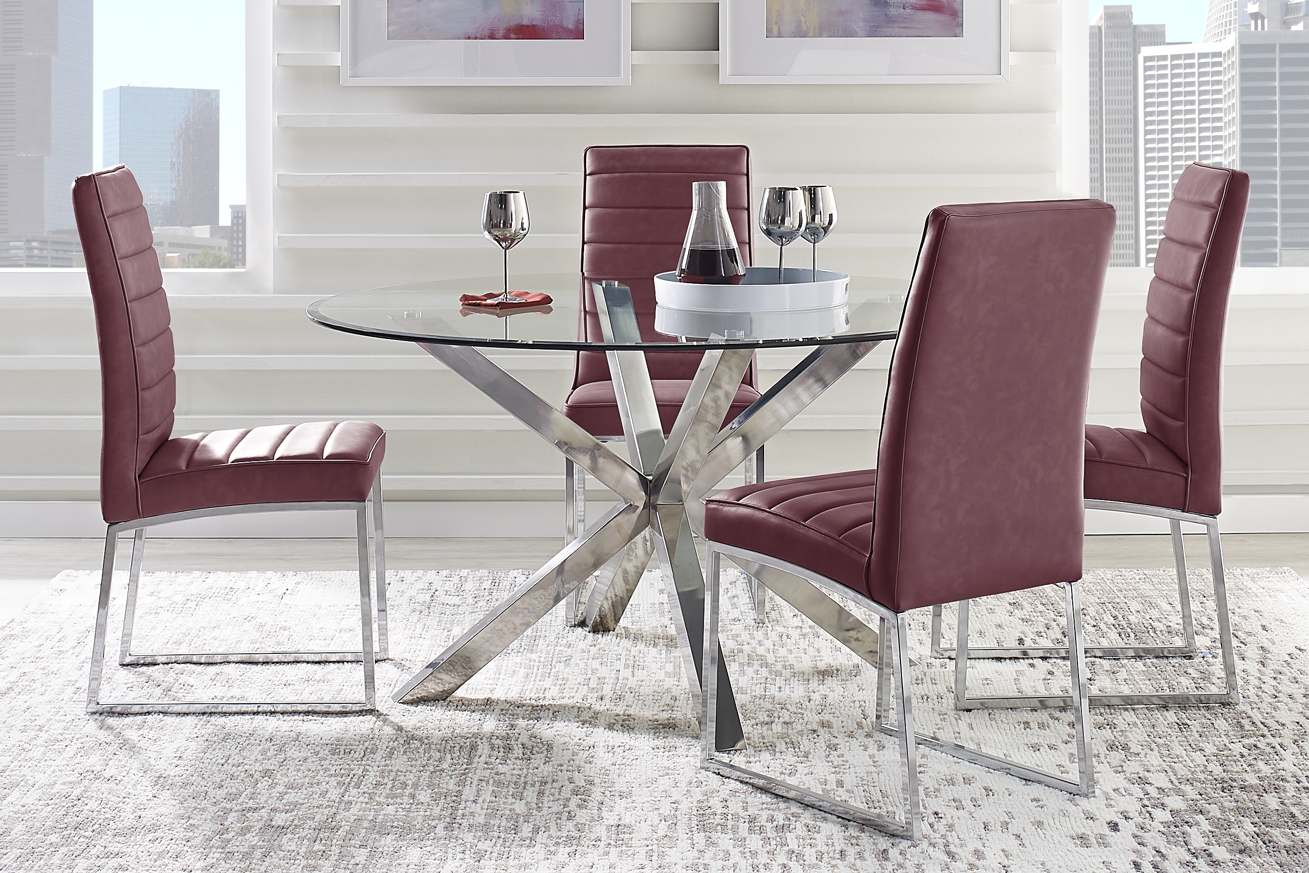 Linton Park Silver Round Dining Table - Thumbnail - Image 2