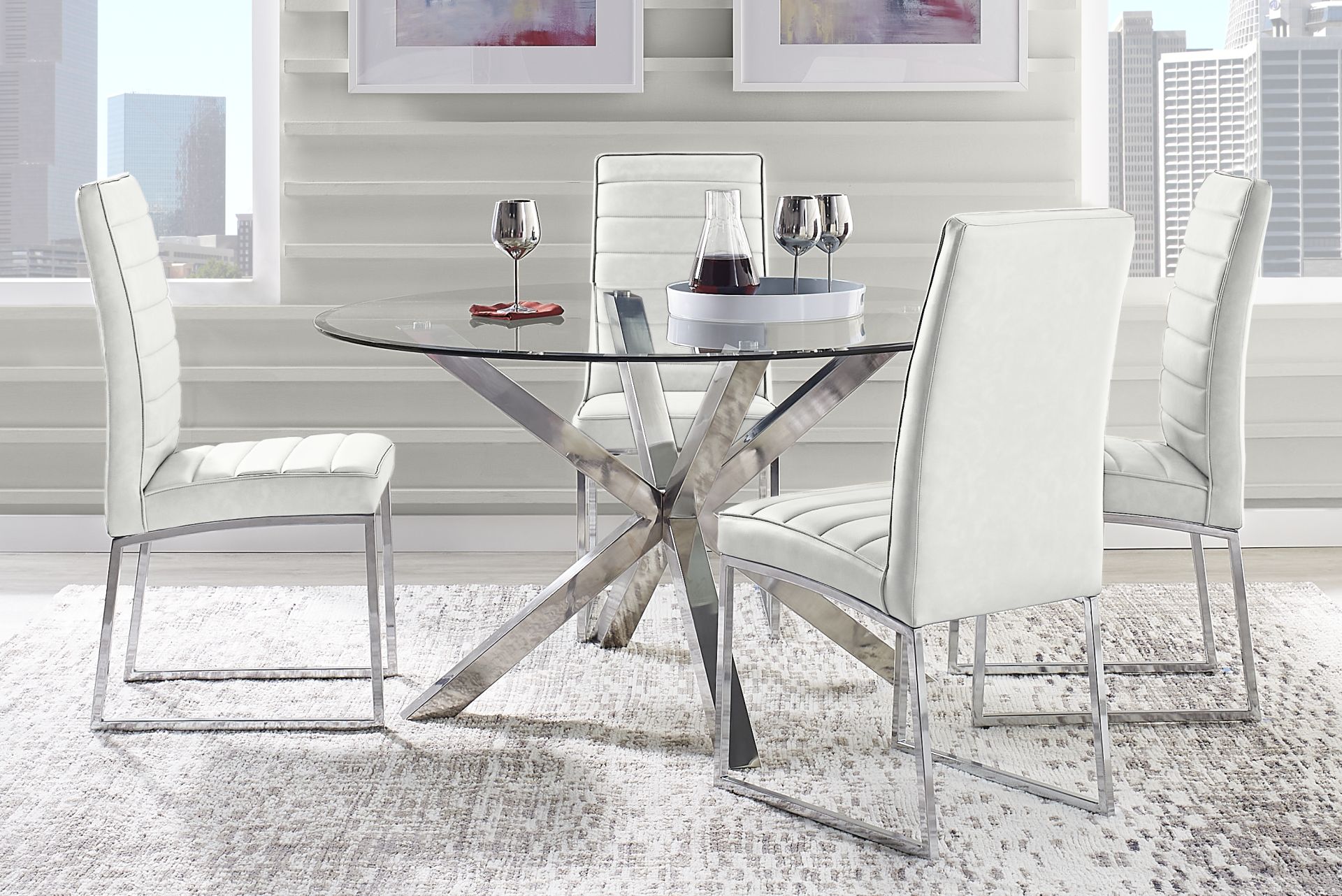 Linton Park Silver Round Dining Table - Image 2