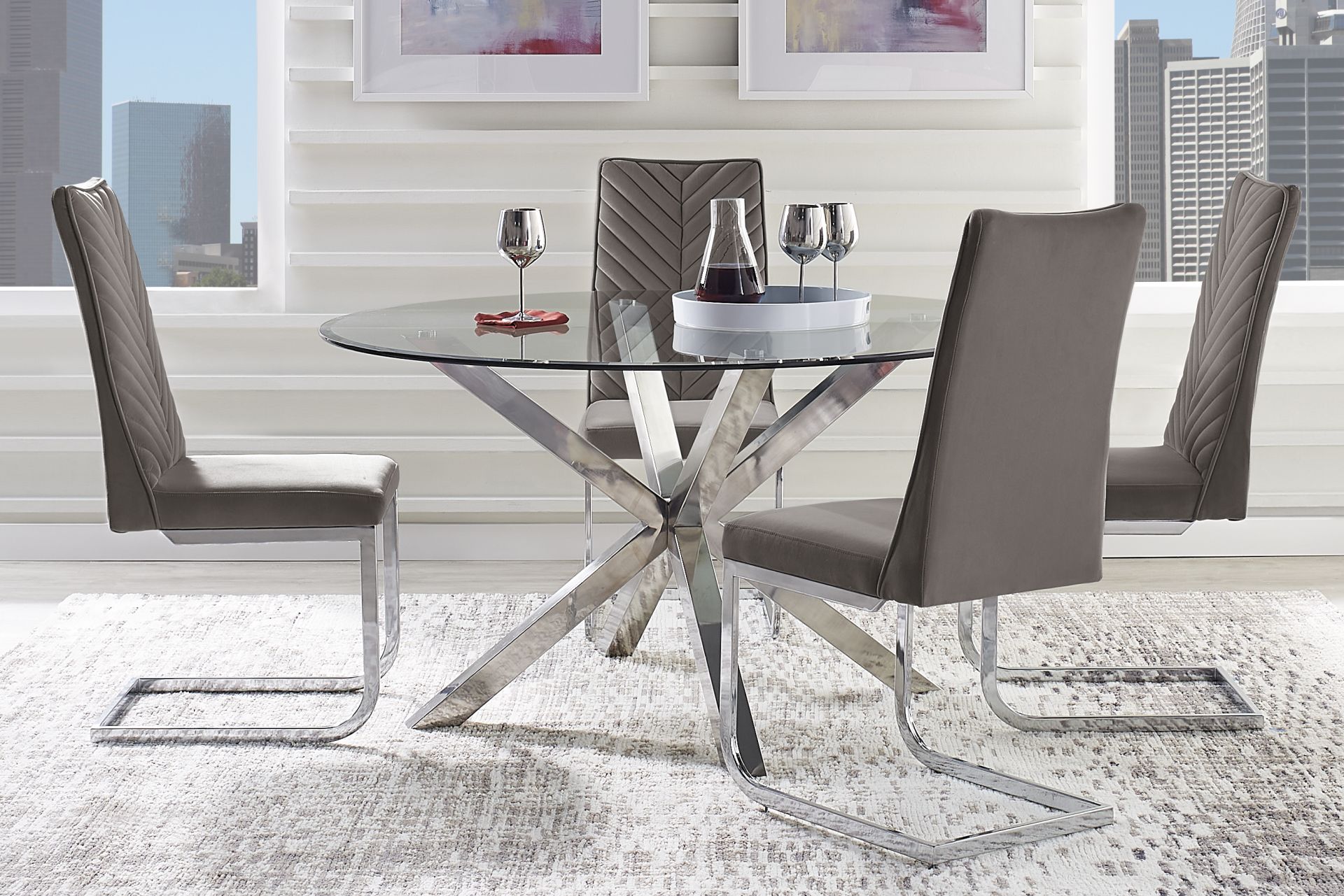 Linton Park Silver Round Dining Table - Image 2