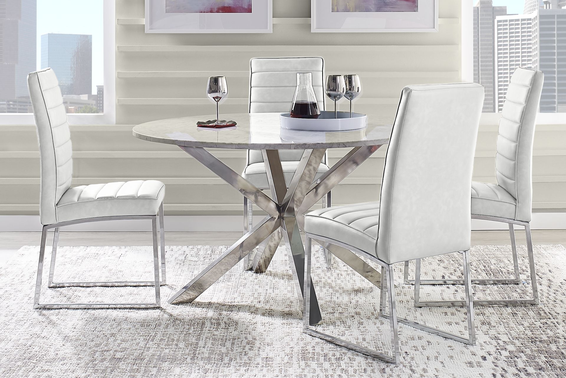 Linton Park Silver Round Dining Table - Image 2