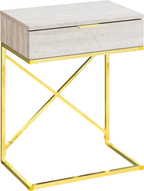 Wauford Beige Accent Table