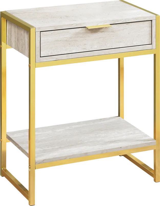 Berrien Gold Accent Table