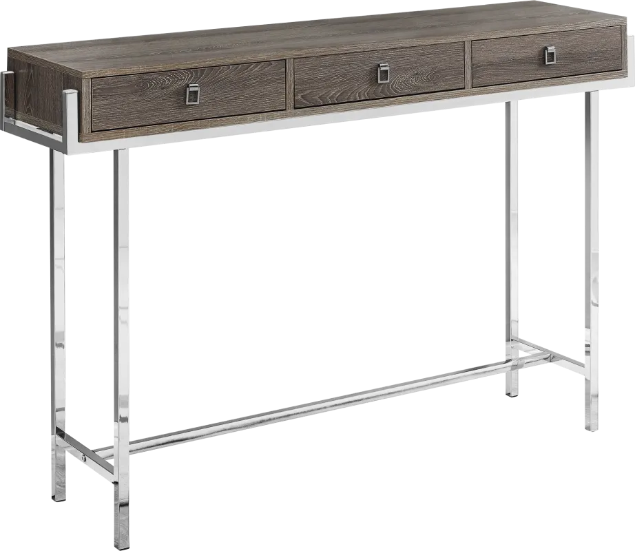 Ezell Taupe Console Table
