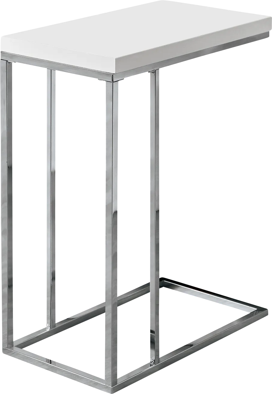 Russleo White Accent Table