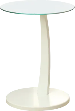 Vultee White Accent Table