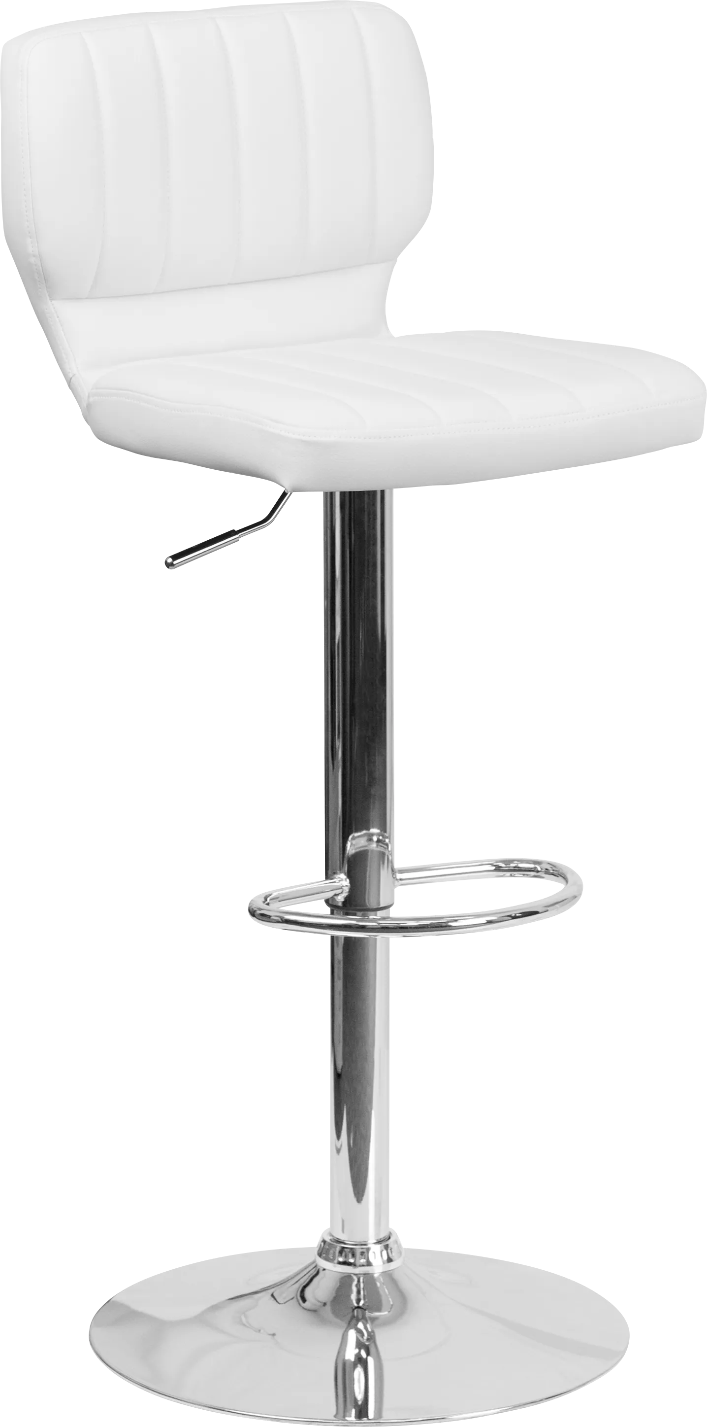 Vinnie White Adjustable Swivel Barstool - Thumbnail - Image 1