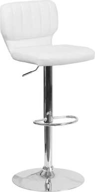 Vinnie White Adjustable Swivel Barstool