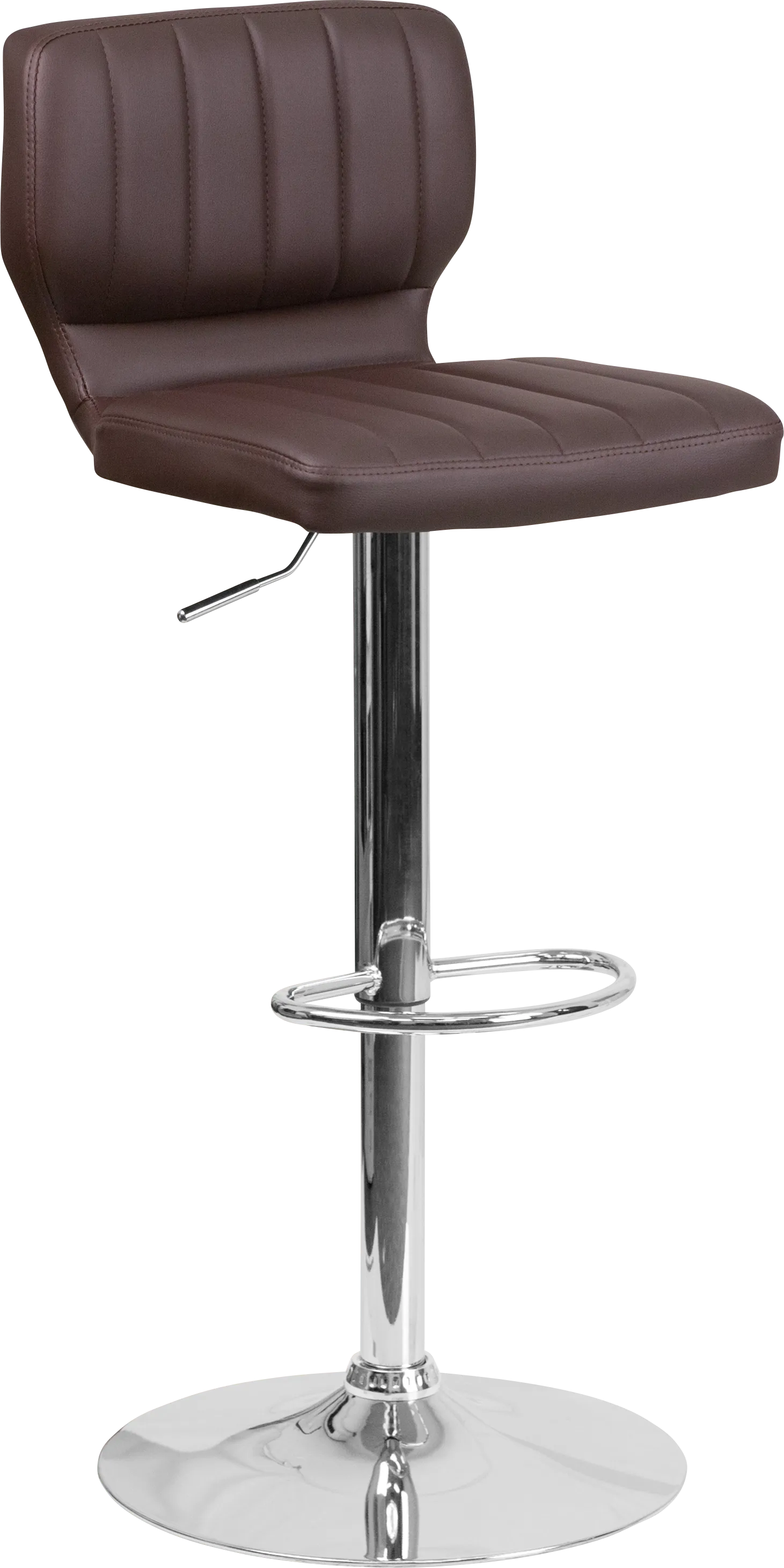 Vinnie Chocolate Adjustable Swivel Barstool - Thumbnail - Image 1