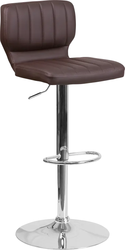 Vinnie Chocolate Adjustable Swivel Barstool