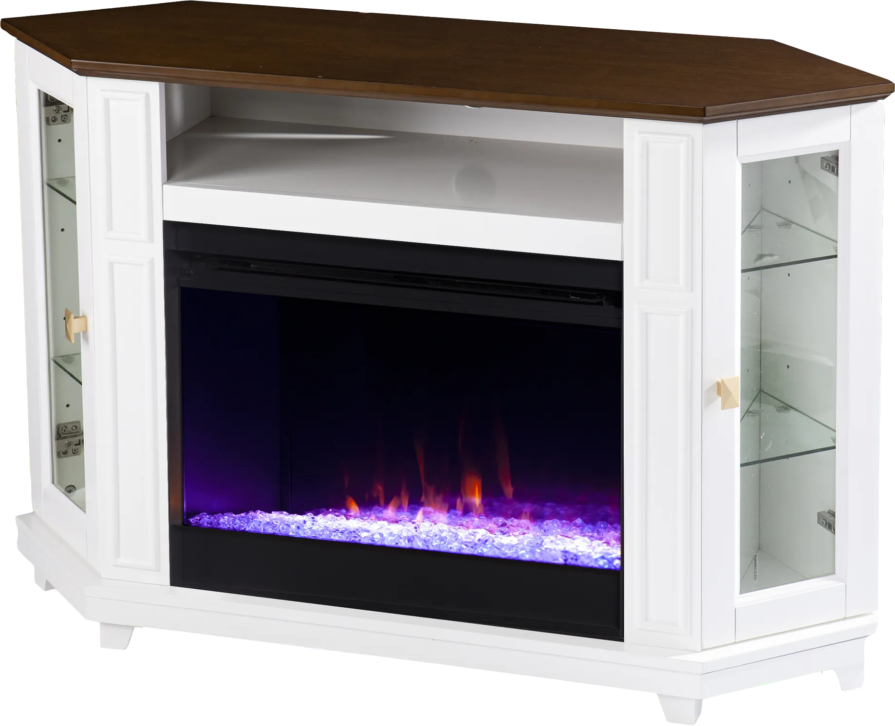 Taliferro I White 46 in. Console, With Color Changing Electric Fireplace - Image 1