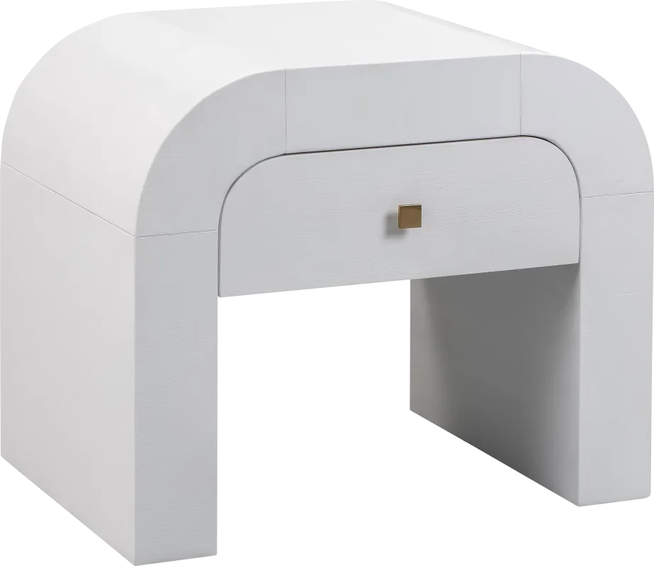 Mondrey White Accent Table