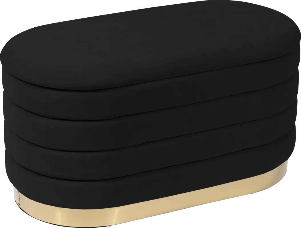 Moyra Black Storage Bench