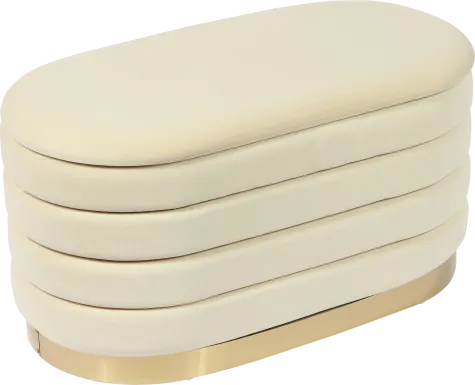 Moyra Cream Storage Bench