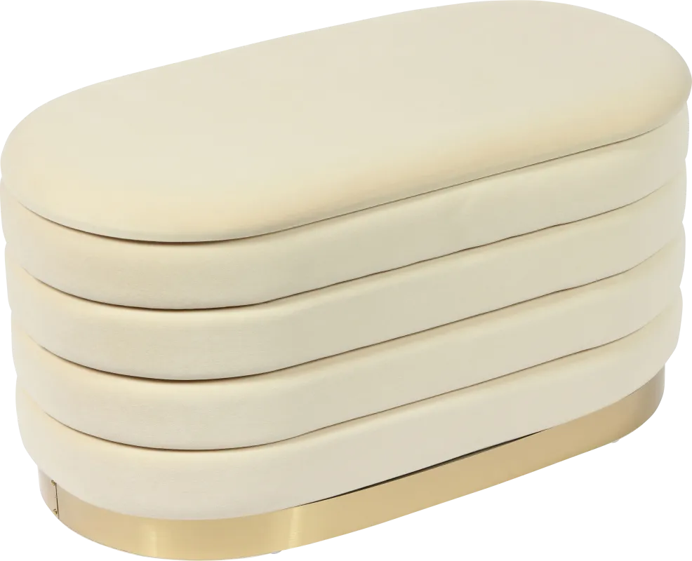 Moyra Cream Storage Bench