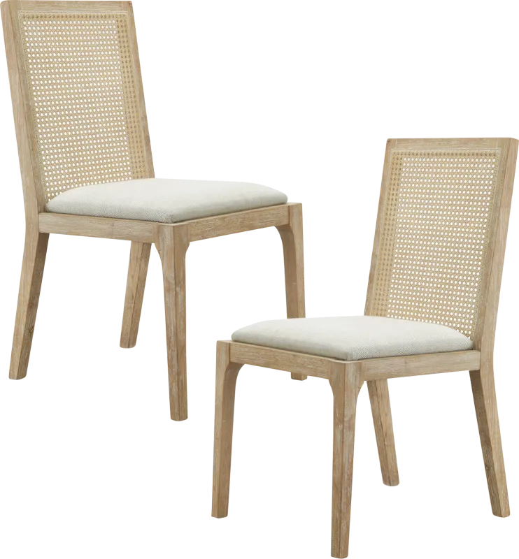 Dunston White Dining Chair, Set of 2