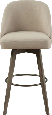 Dinmore Beige Swivel Barstool