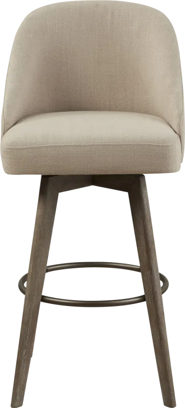 Dinmore Beige Swivel Barstool