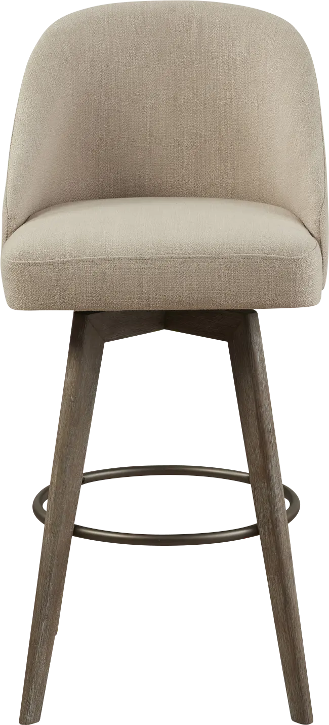Dinmore Beige Swivel Barstool