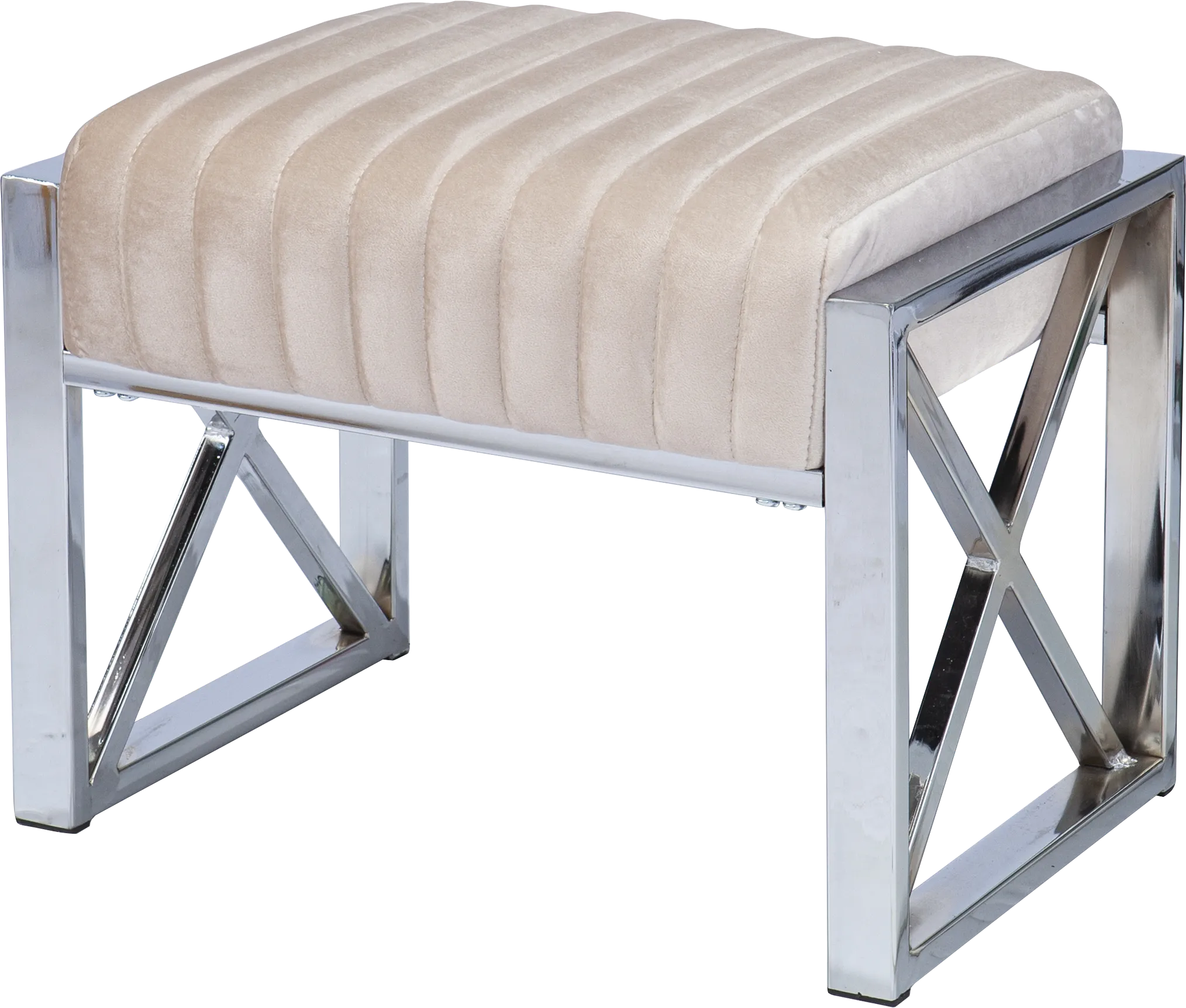 Moniteau Champagne Ottoman - Thumbnail - Image 1