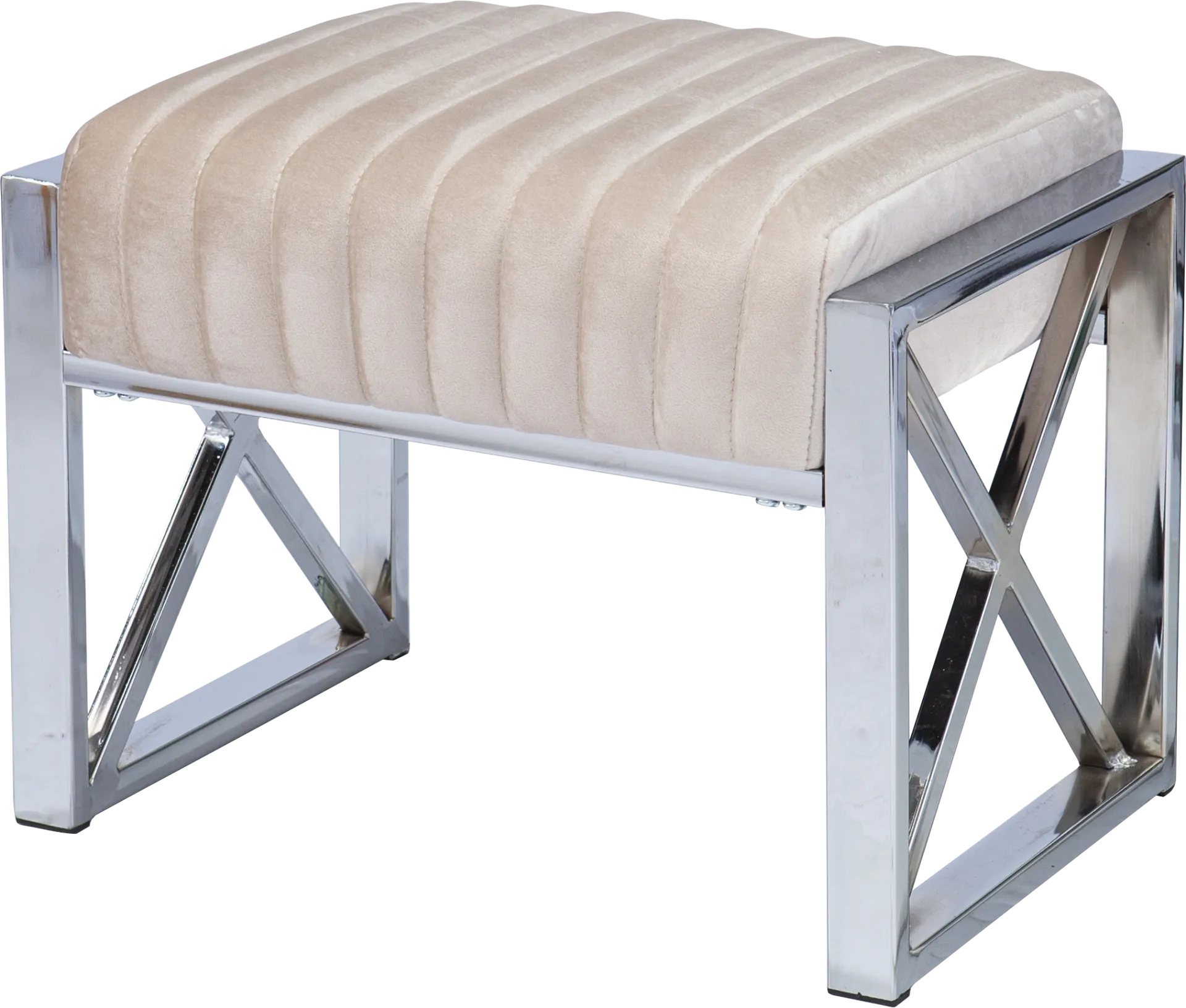 Moniteau Champagne Ottoman - Image 1