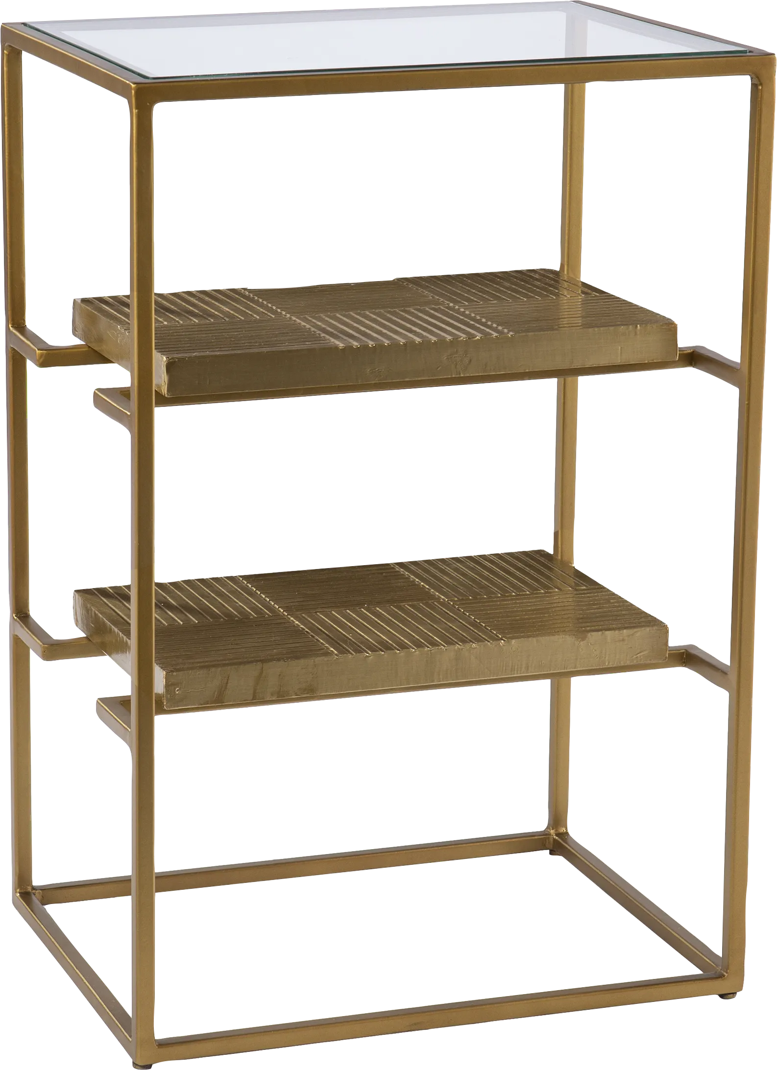 Queenswood Brass End Table - Image 1