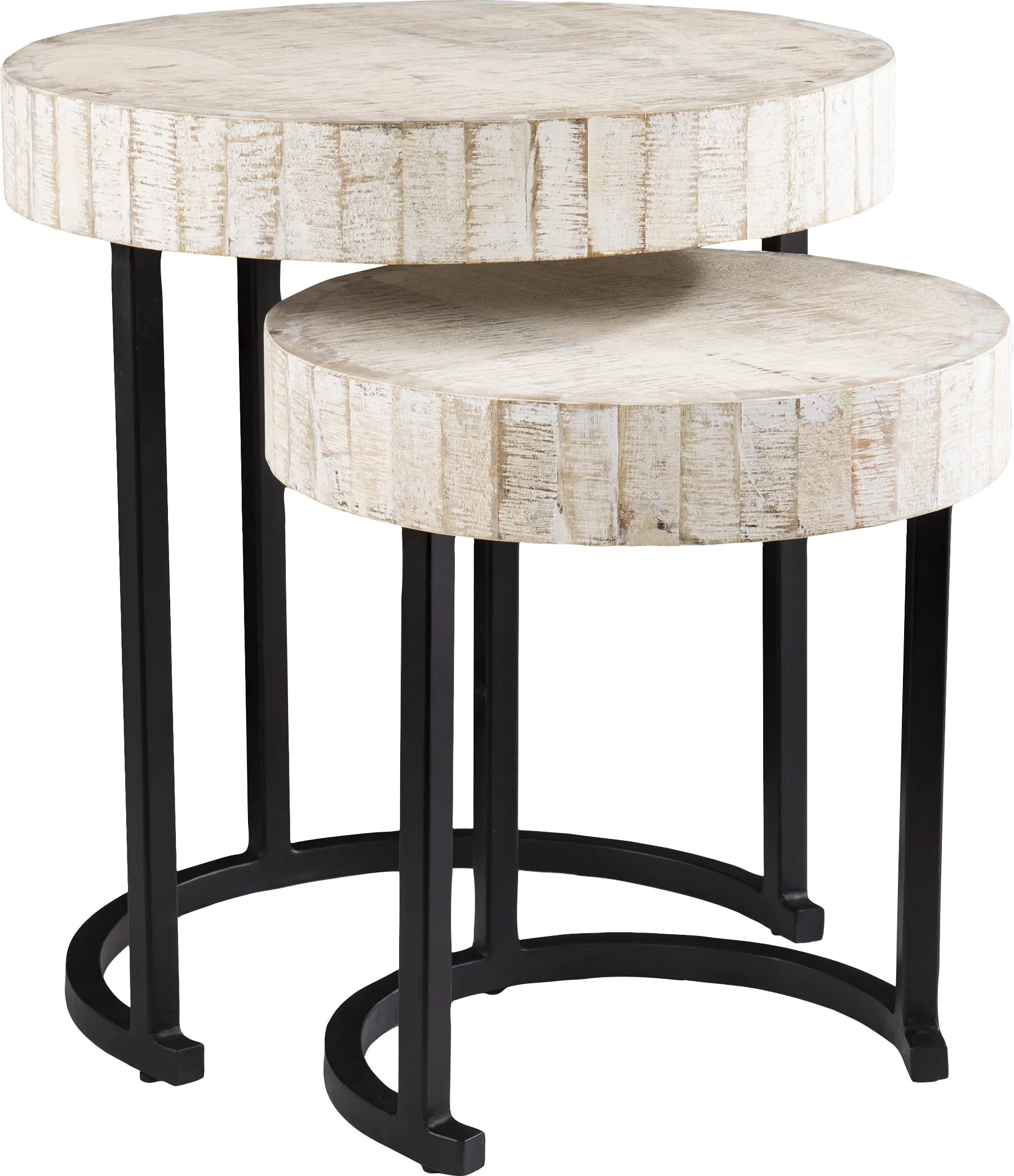 Purthsire White Nesting Tables, Set of 2 - Thumbnail - Image 1