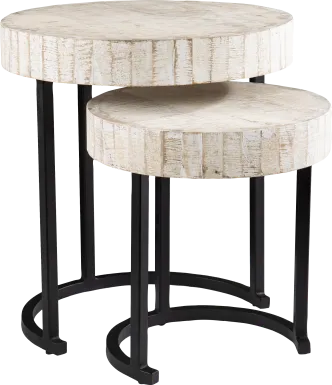 Purthsire White Nesting Tables, Set of 2