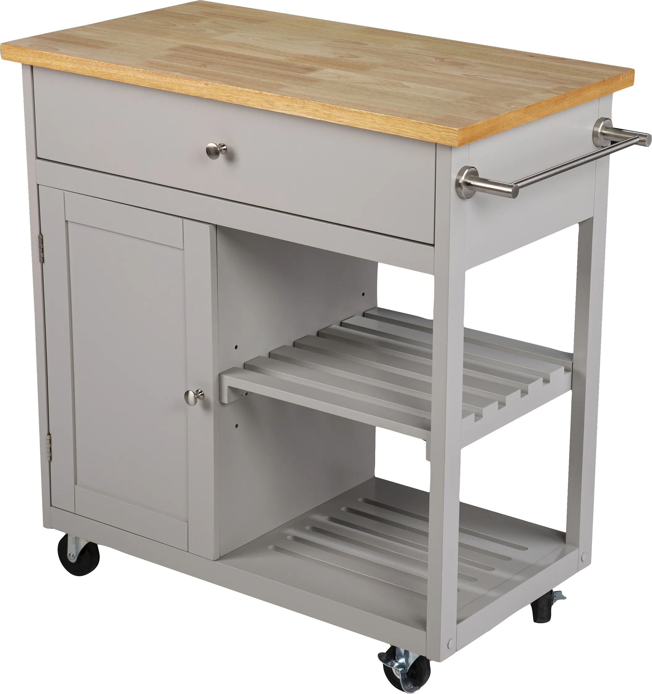 Wendsover Gray Kitchen Island - Thumbnail - Image 1