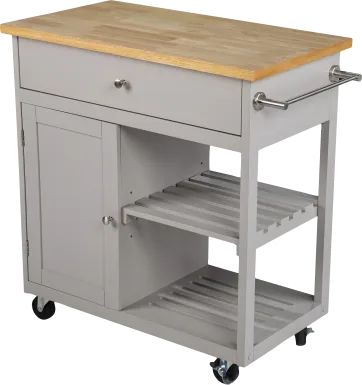 Wendsover Gray Kitchen Island