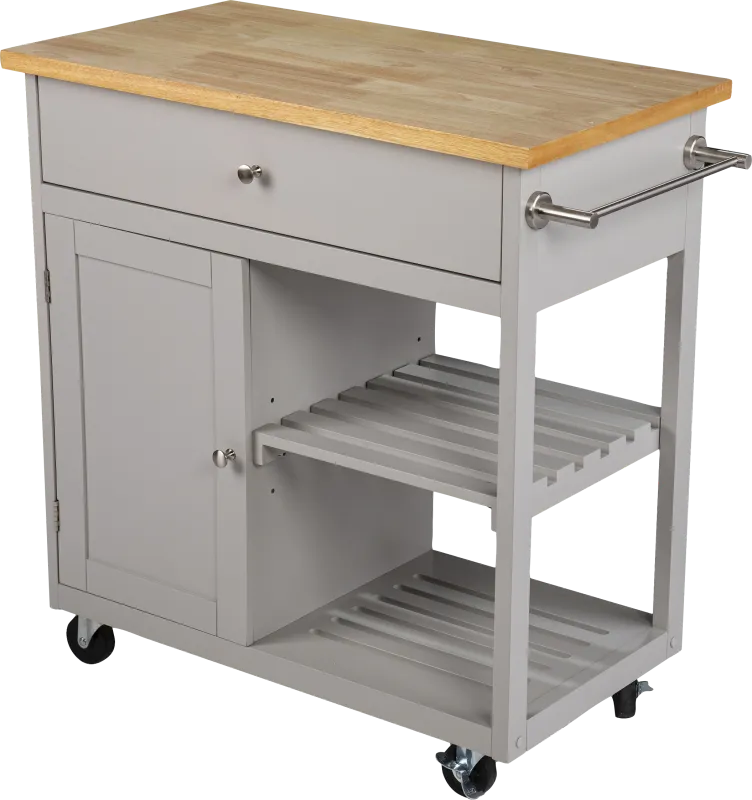 Wendsover Gray Kitchen Island