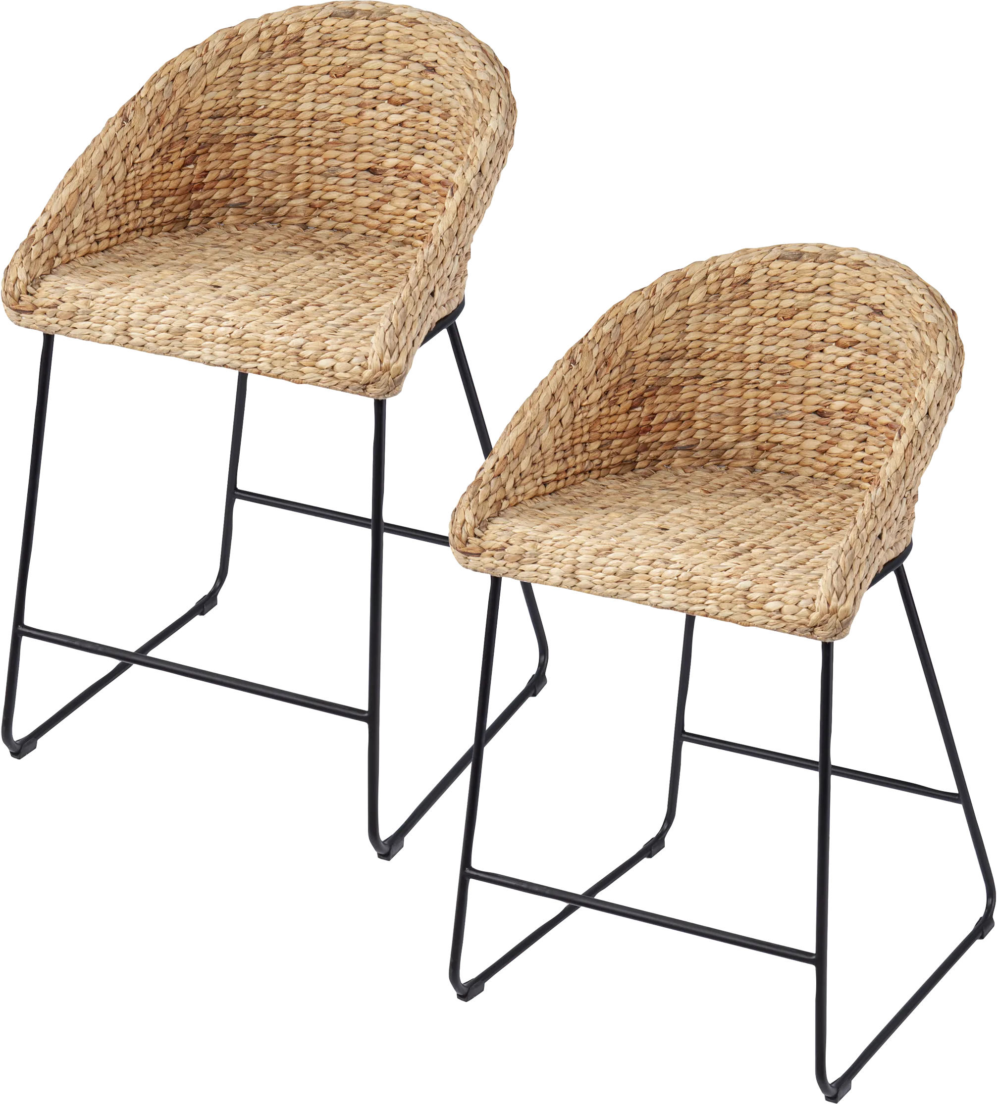 Bawell Natural Counter Height Stool, Set of 2 - Thumbnail - Image 1