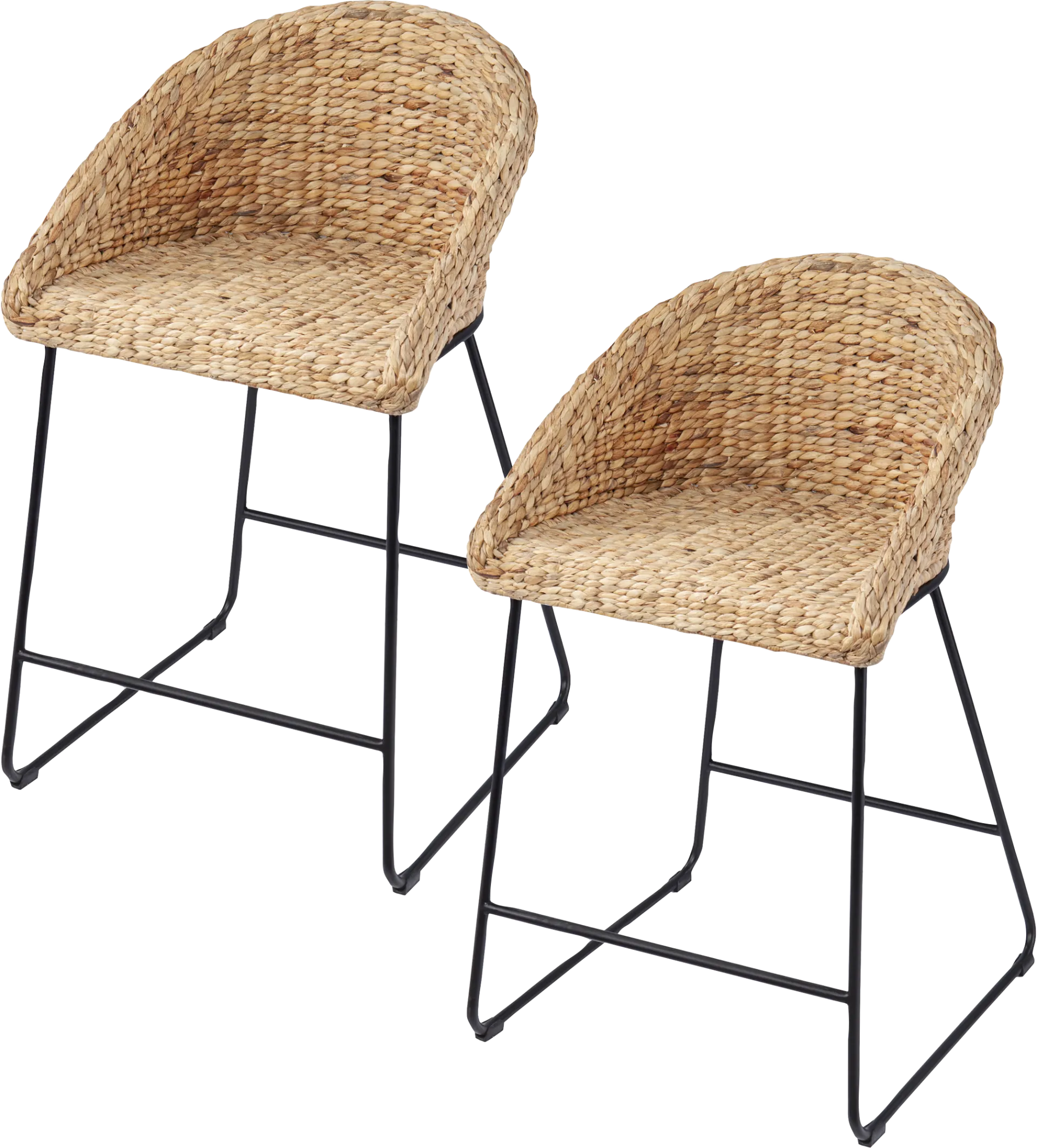 Bawell Natural Counter Height Stool, Set of 2 - Image 1