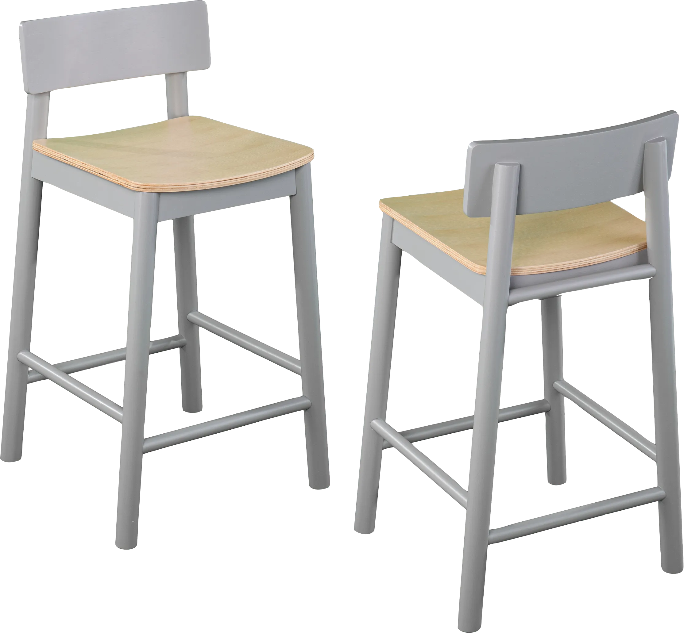 Garig Gray Counter Height Stool, Set of 2 - Thumbnail - Image 1