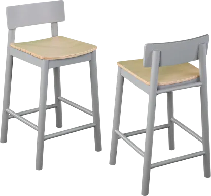 Garig Gray Counter Height Stool, Set of 2