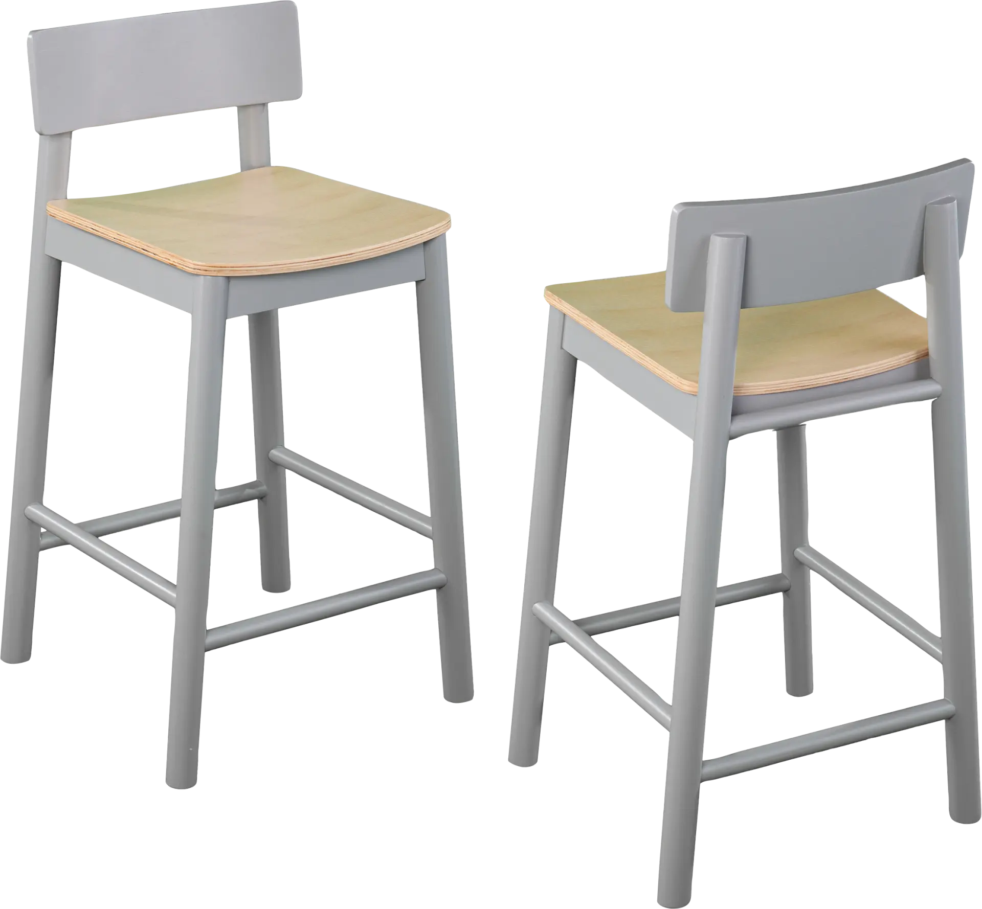 Garig Gray Counter Height Stool, Set of 2