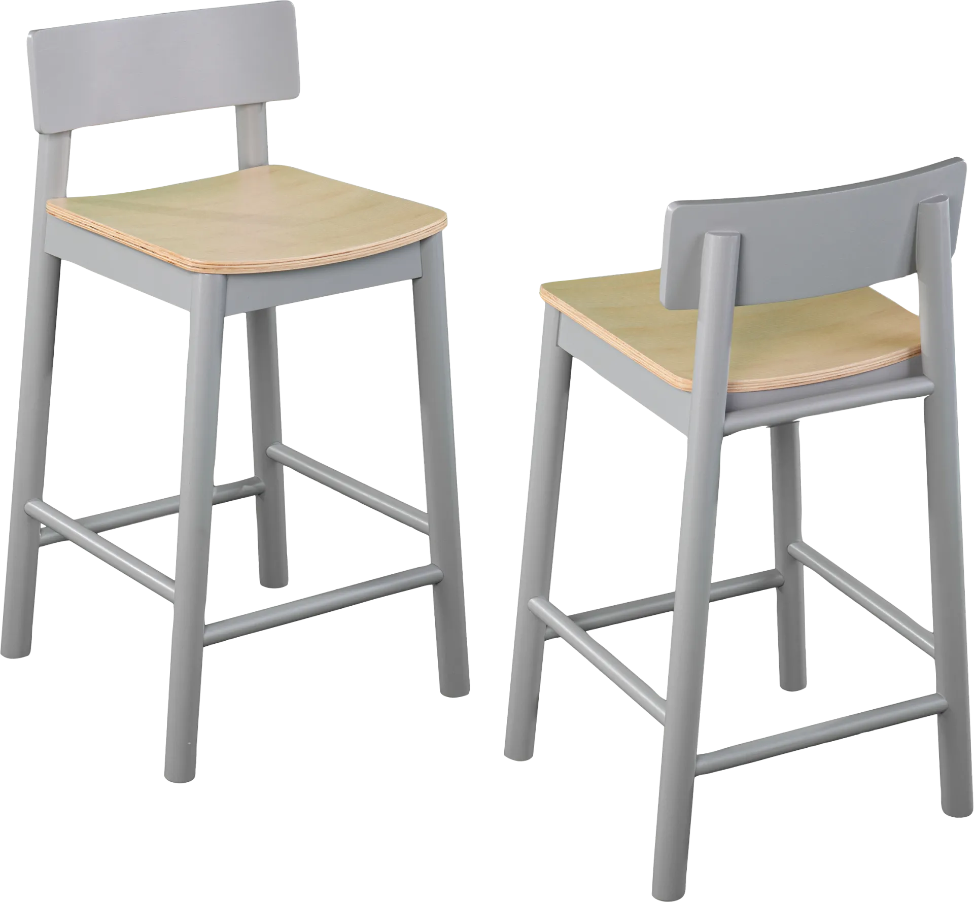 Garig Gray Counter Height Stool, Set of 2 - Image 1