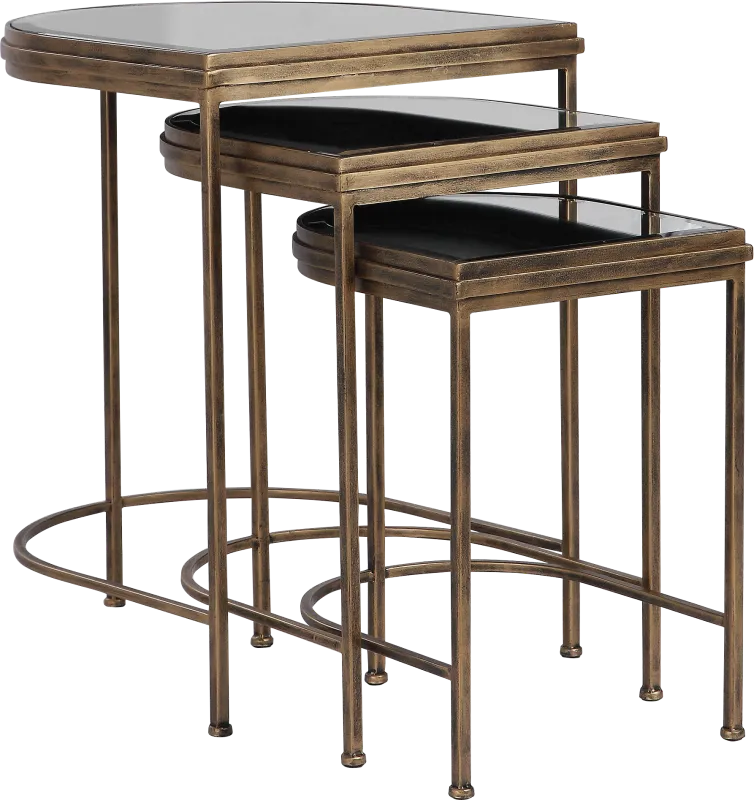 Brineton Gold Nesting Table, Set of 3
