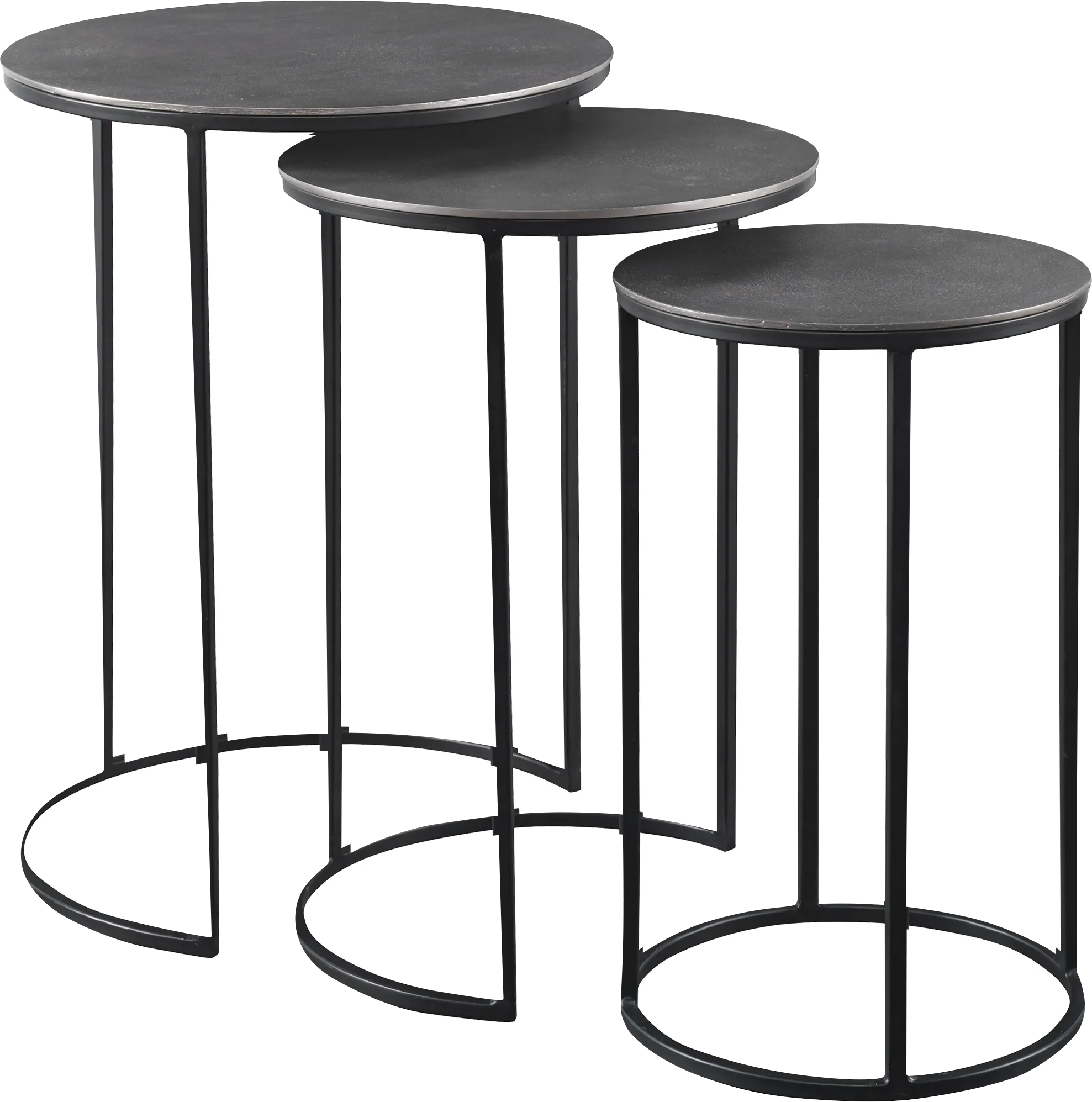 Telfair Black Nesting Table, Set of 3 - Thumbnail - Image 1