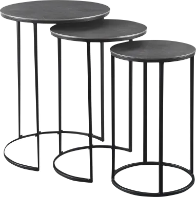 Telfair Black Nesting Table, Set of 3
