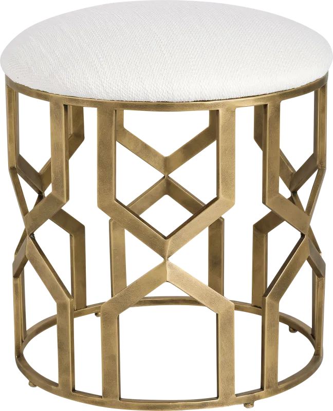 Graigleith White Accent Ottoman