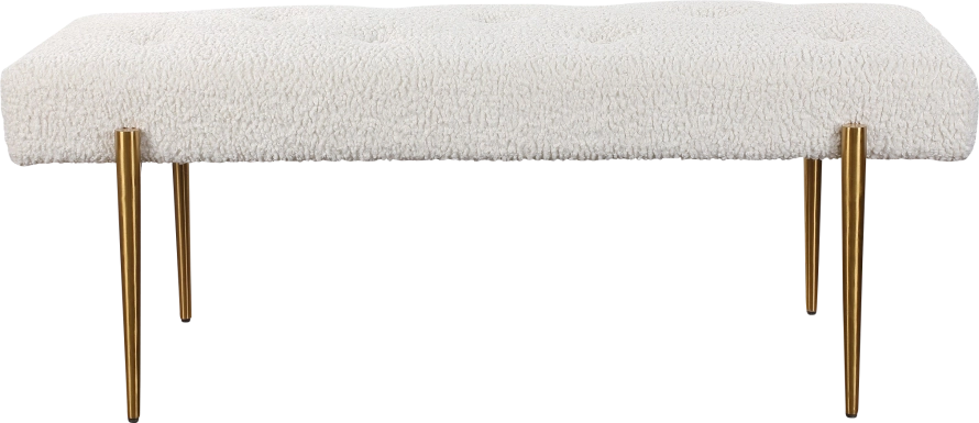 Bretdale White Accent Bench