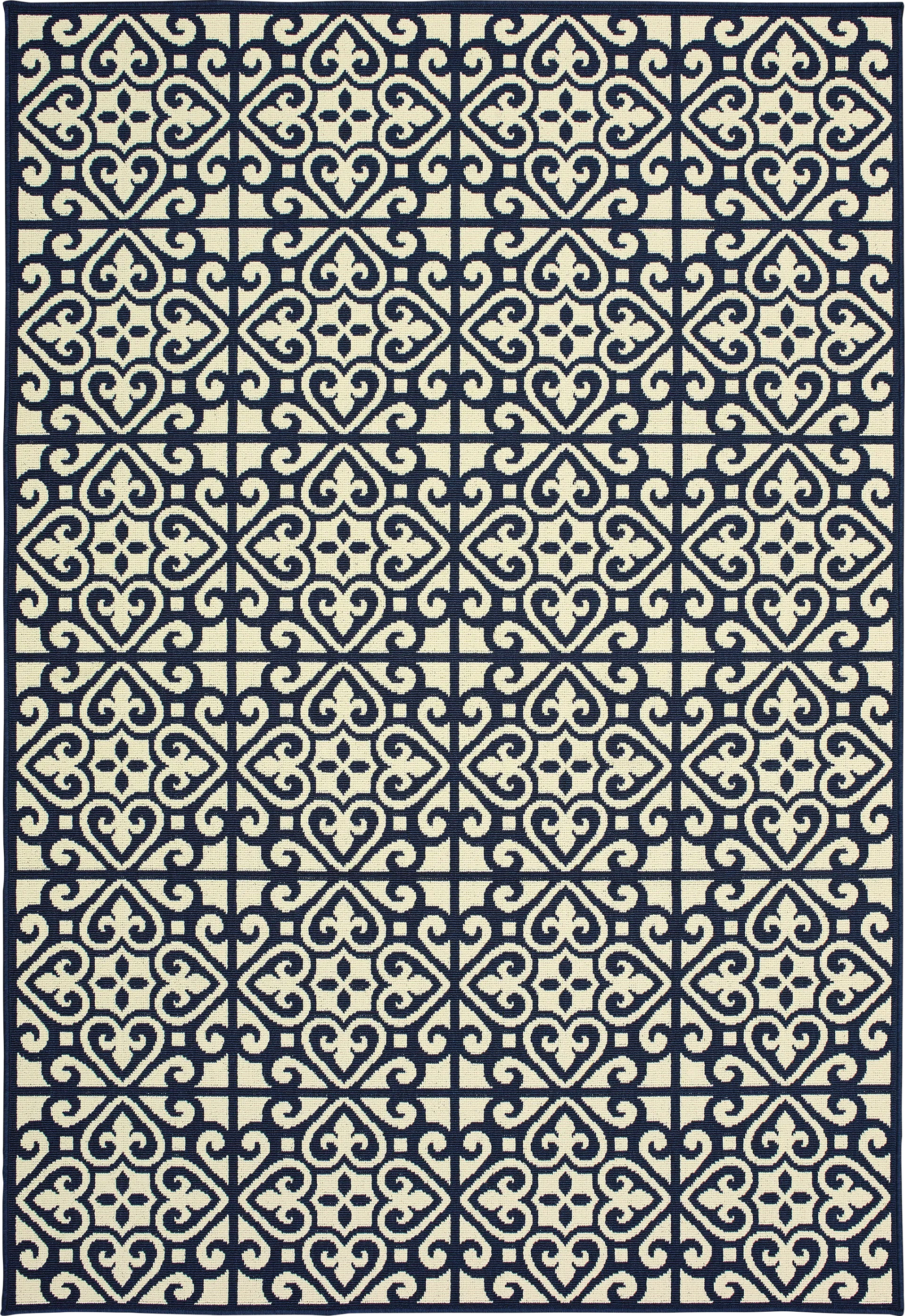 Nadene Navy 7'10 x 10'10 Indoor/Outdoor Rug - Image 1