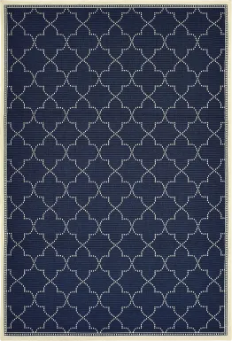 Maziah Navy 5'3 x 7'6 Indoor/Outdoor Rug